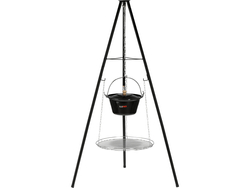 GRILL AND BOWL HANGING ON TRIPOD GRATE 49CM