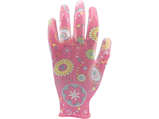 GUANTES PARA JARDINERÍA DE FLORES - ROSA OSCURO
