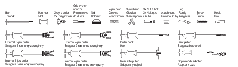 SLIDE HAMMER SET 16PCS
