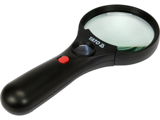 AMPLIANDO COM DUAS LENTES 3,5X/45X COM LUZ DE FUNDO LED PARA 3 PILHAS AAA