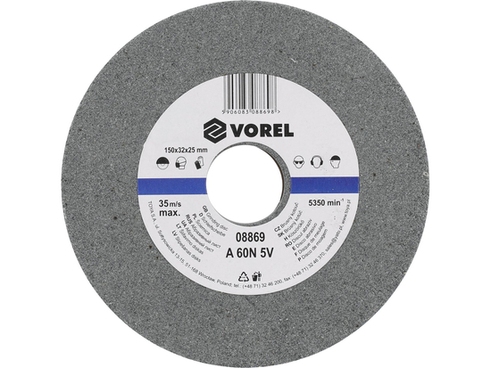 DISCO PER SMERIGLIATRICE DA TAVOLO 150X32X25 MM - FINE