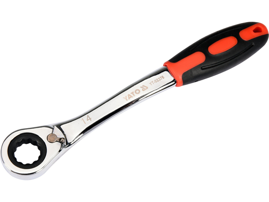 LLAVE DE ANILLO CURVA CON CARRACA 14MM