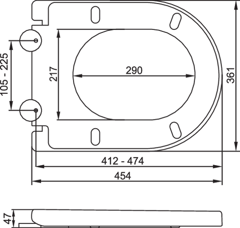 TOILET SEAT 2IN1 PP-D SOFT CLOSE