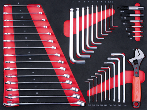 ARMOIRE DE SERVICE AVEC 211 OUTILS.