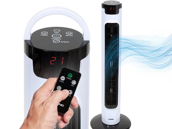 LED GRĪDAS VENTILATORS 50W, AUGSTUMS 81CM