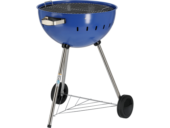 GRILL WĘGLOWY OKRĄGŁY 54CM NIEBIESKI