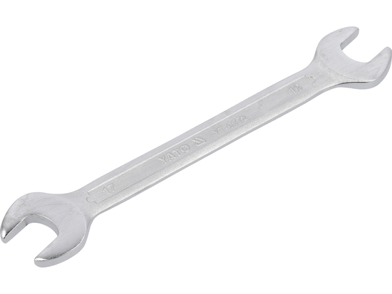 DOUBLE OPEN END SPANNER, POLISHED HEAD 16X17 MM