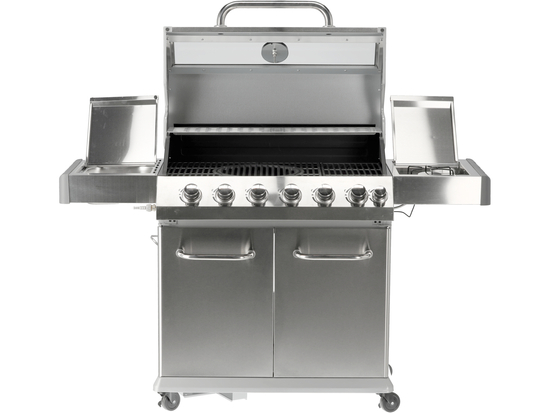 GRIL À GAZ ITAMI 6+1, ACIER INOXYDABLE 20,5KW, AVEC VERRE