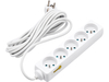 ELEKTRICKÝ PRODLUŽOVACÍ KABEL, BÍLÝ, 5 ZÁSUVEK S UZEMNĚNÍM, 5M