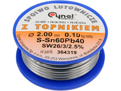 SOLDER SN60PB40 2.0MM 100G