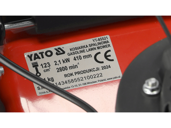 BENZÍNOVÁ KOSAČKA 41 CM S POHONOM 123 CM3