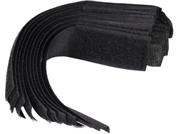 HOOK AND LOOP CABLE TIES 150MM 10PCS BLACK