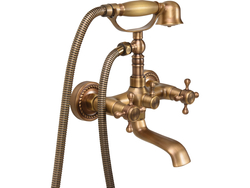 BATHTUB MIXER 'RETRO BRONZE 1' WITH SHOWER SET