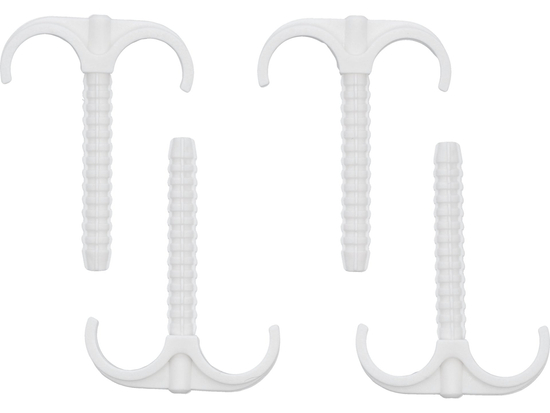 CROCHETS DE MONTAGE BIS, DOUBLE INSTALLATEUR AVEC GOUPILLE D'INSTALLATION RAPIDE POUR TUYAUX 15-28MM, 4 PCS.