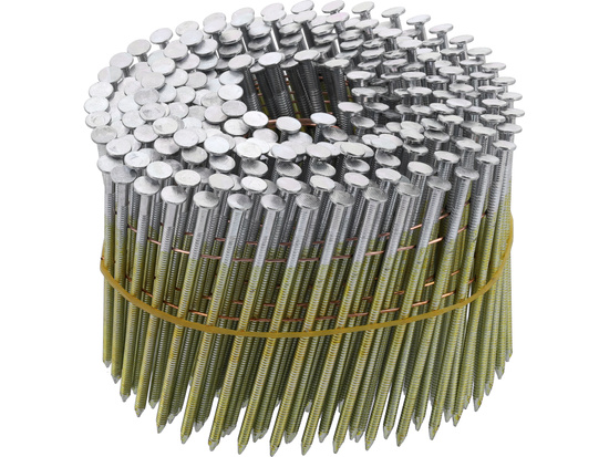 PREGOS EM BOBINA PARA PREGADORES, ANEL, GALVANIZADOS, COLOCADOS 80X2,8MM 3000UN.