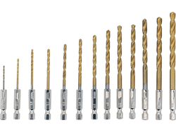 TWIST DRILL BITS SET HEX 13PCS