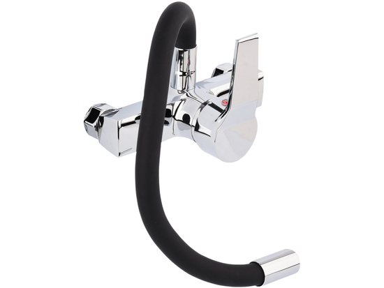 FREGADERO DE PARED FATTER CON CAÑO FLEXIBLE NEGRO