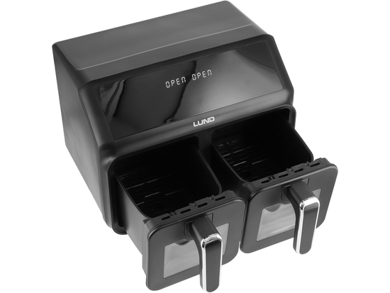 FREIDORA 2200W 4L+4L NEGRA