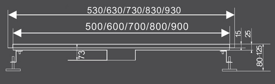 ODPŁYW LINIOWY SLIM BLACK 70 CM