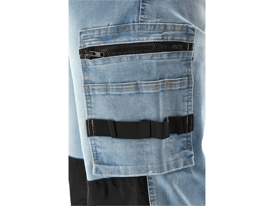 PANTALONE DA LAVORO FITTING JEANS STRETCH AZZURRO TAGLIA. S