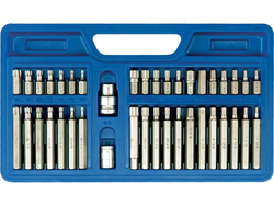 СПЕЦИАЛНИ ШЕСТОГРАФНИ, TORX, ШЛИЦЕВИ КЛЮЧОВЕ КОМПЛЕКТ 40 БР. В ПЛАСТМАСОВА КАСЕТА