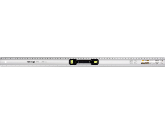 ALUMINIUM RULER 1000 MM WITH HOLDER AND 2 VIALS