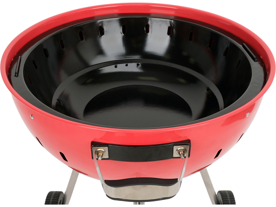 CHARCOAL BBQ, ROUNDED, 54CM RED