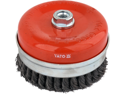 CUP BRUSH 125MM M14 KNOTTED