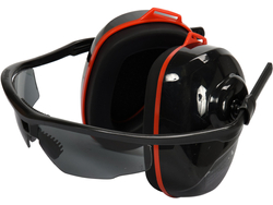 COMBINED EYES AND EARS PROTECTION MUFFS GREY