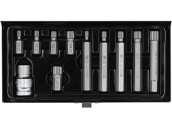 SCREWDRIVER BIT SET SPLINE 11 PCS