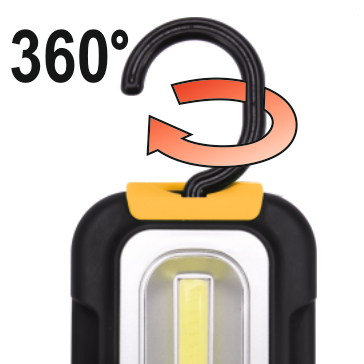 COB LED ROTAČNÁ RUČNÁ LAMPA