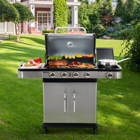 GRIGLIA A GAS ZUSHI 4+1, ACCIAIO INOX 14,2KW