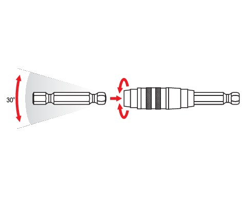 SWIVEL BIT HOLDER 1/4"