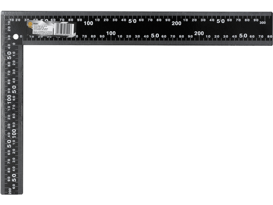 BARRE D'ANGLE MÉTAL NOIR 300X200 MM