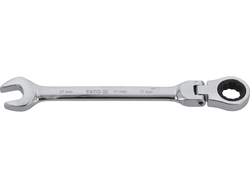 CHIAVE COMBINATA CON CRICCHETTO E SNODO 17 MM