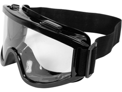 LUNETTES DE SÉCURITÉ AVEC ÉVENTS, TRANSPARENTES, AVEC MONTURE NOIRE