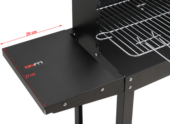 CHARCOAL GRILL WITH SHELF 48*26,5CM