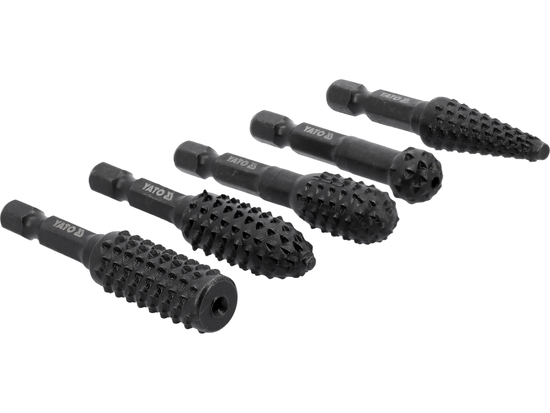 ROTARY FILES FOR WOOD HEX SET 5 PCS