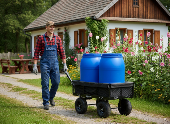 CARRO DE JARDÍN XL 450KG CON FUNDA