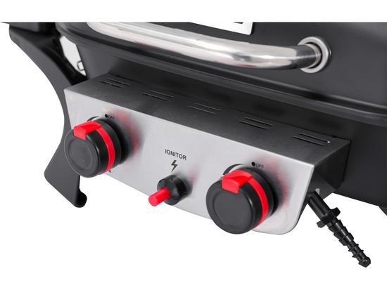 GRIL À GAZ PORTABLE YAKE, 2 BRÛLEURS, 5KW YAKE