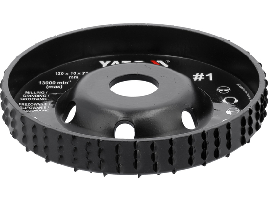 MILLING RASP WHEEL FOR ANGLE GRINDERS 120X18MM NR1