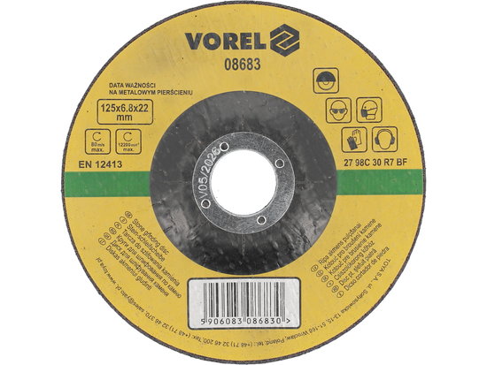AKMEŅU SLĒPŠANAS DISKS 125X6,8X22
