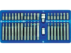 СПЕЦИАЛНИ ШЕСТОГРАФНИ, TORX, ШЛИЦЕВИ КЛЮЧОВЕ, КОМПЛЕКТ 40 БР. В МЕТАЛНА КАСЕТА