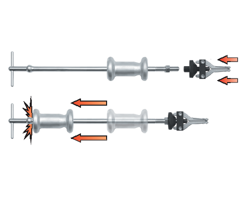 SLIDE HAMMER GEAR / BEARING PULLER SET 5 PCS