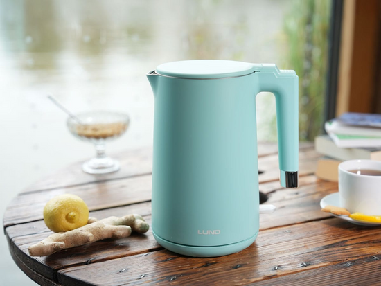 BOUILLOIRE ÉLECTRIQUE 1,5L TURQUOISE, COOL TOUCH