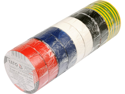 SZIGETELŐ SZALAGOK 19MMX20MX0,13MM, SZÍNKEVERÉK, 10 DB-OS SZETT.