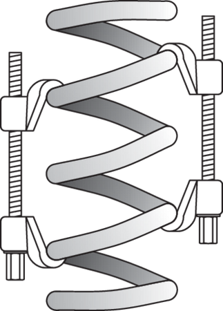 COIL SPRING CLAMP 90X200 MM, 2 PCS