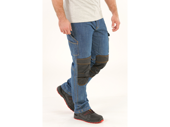 CALÇA DE TRABALHO MARA STRETCH JEANS, TAMANHO. EU