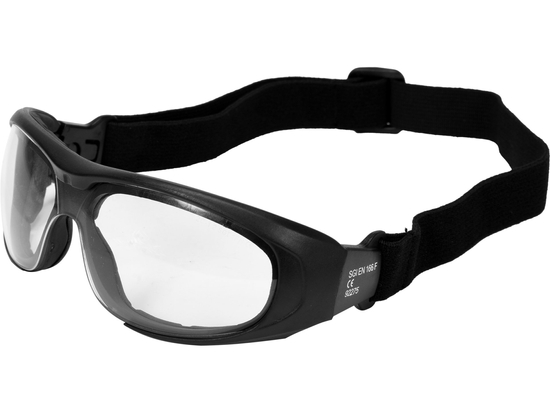 LUNETTES DE SÉCURITÉ, TRANSPARENTES AVEC SANGLE