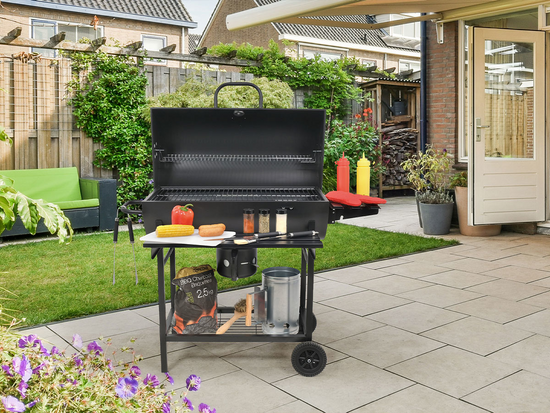 CHARCOAL GRILL WITH LID GRID 71*35CM